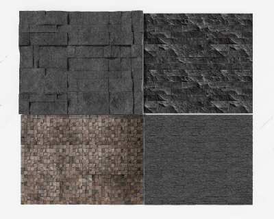 现代砖墙3D模型下载